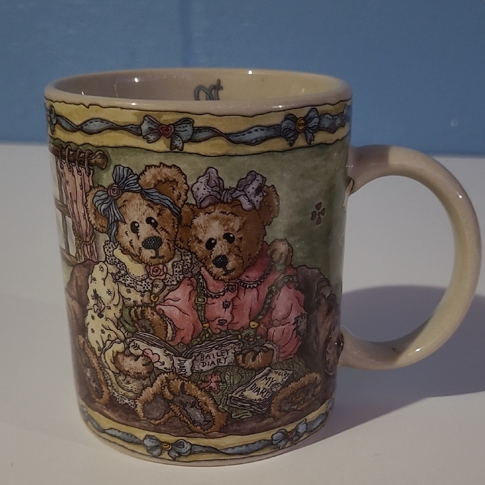 Vintage 1999 Boyds Bears Bearware Pottery "True Friendship" Seneca Mug
